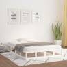 Bed Frame White 200x200 cm Solid Wood Colour white Size 200 x 200 cm 