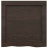 Dark Brown Solid Wood Bathroom Countertop 40x40 cm | HipoMarket