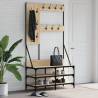 Clothes Rack with Shoe Storage in Sonoma Oak | Hipomarket UK