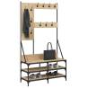 Clothes Rack with Shoe Storage in Sonoma Oak | Hipomarket UK