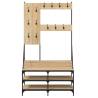 Clothes Rack with Shoe Storage in Sonoma Oak | Hipomarket UK