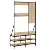 Clothes Rack with Shoe Storage in Sonoma Oak | Hipomarket UK