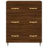 Stylish Highboard Brown Oak - 69.5x34x180 cm Engineered Wood