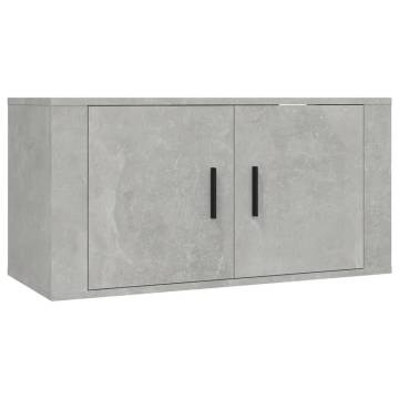 Wall Mounted TV Cabinet Concrete Grey - Stylish & Practical