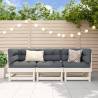 3 Piece Garden Lounge Set White Solid Wood Pine Colour white pine Quantity in Package 1 Model 2x corner +middle 