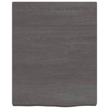 Solid Wood Bathroom Countertop - Dark Brown 40x50 cm