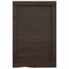 Solid Wood Bathroom Countertop - Dark Brown 40x50 cm