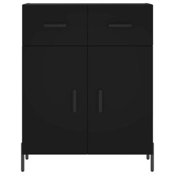 Highboard Black 69.5x34x180 cm | Stylish Engineered Wood