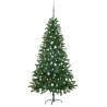 Artificial Pre-lit Christmas Tree with Ball Set 180 cm Green Colour white Size 180 x 90 cm Quantity in Package 1 Number of Branch Tips 