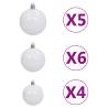 180 cm Pre-lit Artificial Christmas Tree with Ball Set - Green