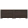 Dark Brown Solid Wood Bathroom Countertop | 120x40 cm