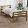 Bed Frame Honey Brown Solid Wood 100x200 cm Colour honey brown Size 100 x 200 cm 