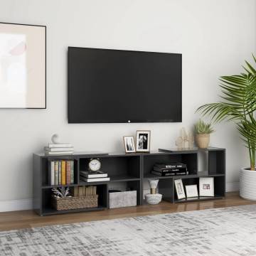 Elegant Grey TV Cabinet 149x30x52 cm | Stylish Storage Solution