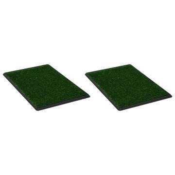 Pet Toilets 2 pcs with Tray & Faux Turf - Hygienic & Easy Care