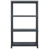 Black Storage Shelf Rack 200 kg | 80x40x138 cm | Durable Plastic