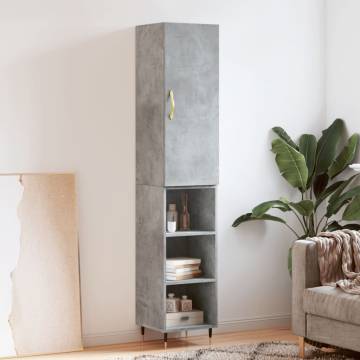 Highboard Concrete Grey - Stylish Storage Solution | HipoMarket