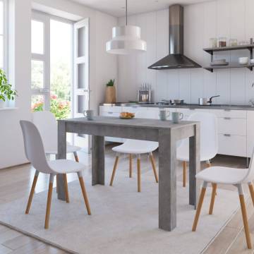 Concrete Grey Dining Table - 120x60x76 cm | Hipo Market