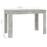 Concrete Grey Dining Table - 120x60x76 cm | Hipo Market