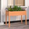 Planter with Liner Brown - Solid Wood Fir 118x59x76 cm