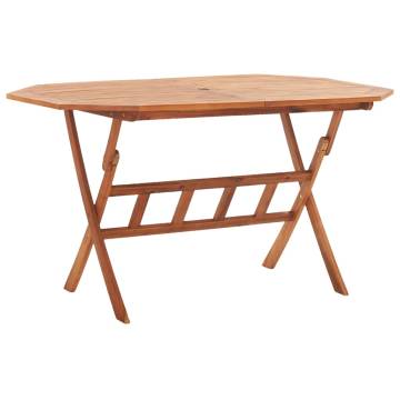 Folding Garden Table 135x85 cm - Solid Acacia Wood