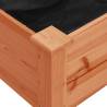 Planter with Liner Brown - Solid Wood Fir 118x59x76 cm