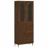 Elegant Highboard in Brown Oak - 69.5x34x180 cm | HipoMarket