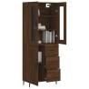 Elegant Highboard in Brown Oak - 69.5x34x180 cm | HipoMarket