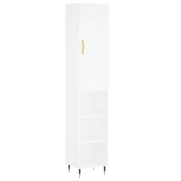 Stylish Highboard White 34.5x34x180 cm | HipoMarket