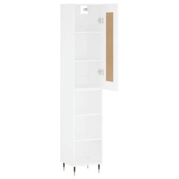 Stylish Highboard White 34.5x34x180 cm | HipoMarket