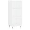 Stylish Highboard White 34.5x34x180 cm | HipoMarket