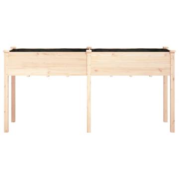 Planter with Liner - 161x45x76 cm Solid Wood Fir | HipoMarket