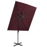 Cantilever Umbrella with Double Top Bordeaux Red 250x250 cm Colour bordeaux red Quantity in Package 1 