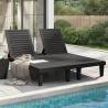 Double Sun Lounger Black 155x138x83 cm Polypropylene Colour black Quantity in Package 1 