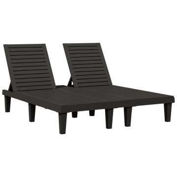 Double Sun Lounger Black - Comfortable & Durable Outdoor Furniture