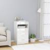 Stylish High Gloss White Drawer Cabinet - 40x50x76 cm