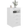 Stylish High Gloss White Drawer Cabinet - 40x50x76 cm