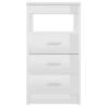 Stylish High Gloss White Drawer Cabinet - 40x50x76 cm