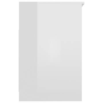 Stylish High Gloss White Drawer Cabinet - 40x50x76 cm