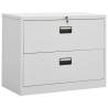 Filing Cabinet Light Grey 90x46x72.5 cm Steel Colour light grey Size 90 x 46 x 72.5 cm Quantity in Package 1 