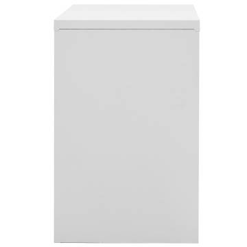 Light Grey Filing Cabinet - Durable Steel Storage 90x46x72.5 cm