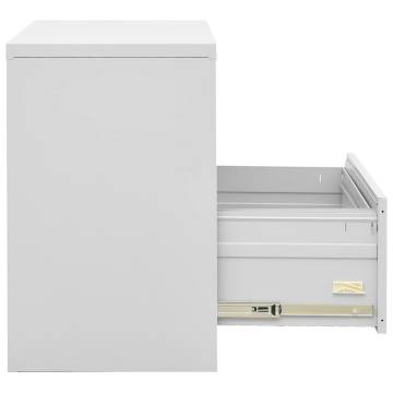 Light Grey Filing Cabinet - Durable Steel Storage 90x46x72.5 cm