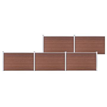 Garden Fence WPC 872x106 cm Brown - Privacy & Security