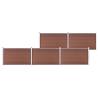 Garden Fence WPC 872x106 cm Brown Colour brown Quantity in Package 1 Model 5 sections 