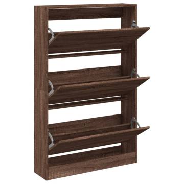 Shoe Cabinet Brown Oak 80x21x125.5 cm - HipoMarket