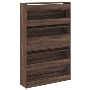 Shoe Cabinet Brown Oak 80x21x125.5 cm - HipoMarket