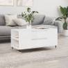 Coffee Table High Gloss White 102x44.5x50 cm Engineered Wood Colour high gloss white Quantity in Package 1 