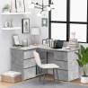 Corner Desk Concrete Grey 145x100x76 cm Engineered Wood Colour concrete grey 