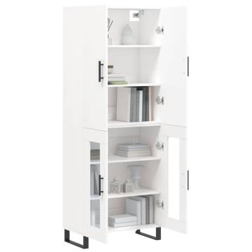 Stylish Highboard White 69.5x34x180 cm | Hipomarket