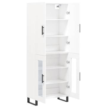 Stylish Highboard White 69.5x34x180 cm | Hipomarket