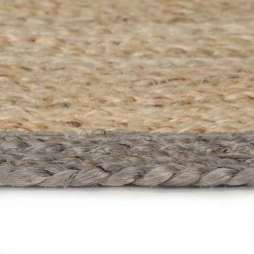 Handmade Jute Rug with Grey Border - 150 cm | HipoMarket